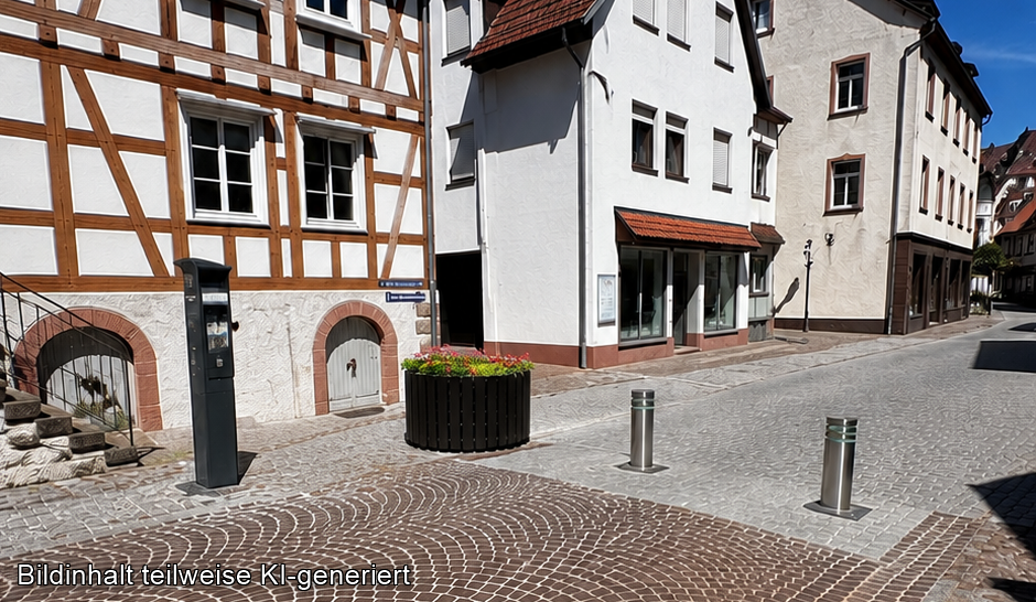 Die Polleranlage ist fertig und ermöglicht eine lebendige und erreichbare Innenstadt ohne totale Sperrung